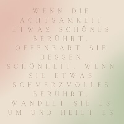 Achtsamkeit ist ein Konzept in den Lehren von Thich Nhat Hahn Lehren (Bild vergrößern)