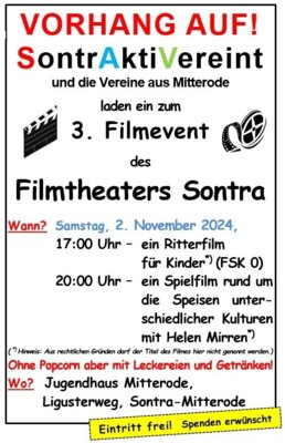 3. Filmtheater von SontrAktiVereint in Mitterode (Bild vergrößern)