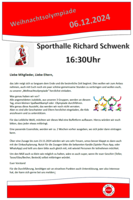 Weihnachtsolympiade 06.12.2024 16:30 @ Sporthalle (Bild vergrößern)
