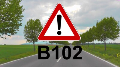 Einschränkungen auf der B 102 bei Rotscherlinde (Bild vergrößern)