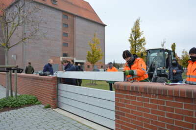 mobile Hochwasserschutzwände im Bereich der Promenade I Foto: Martin Ferch (Bild vergr&ouml;&szlig;ern)