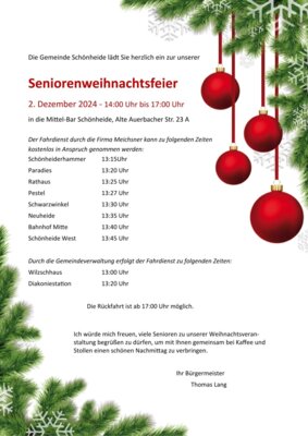 Seniorenweihnachtsfeier (Bild vergrößern)