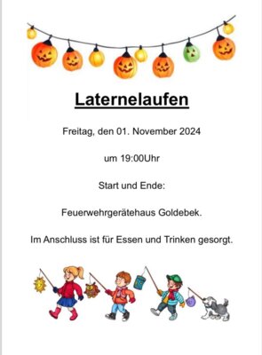 Foto zur Meldung: Laternelaufen 2024 in Goldebek