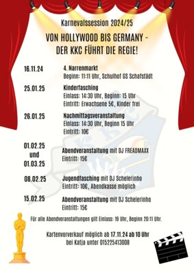 Feiert mit uns die 5. Jahreszeit im Schützenhaus Schafstädt