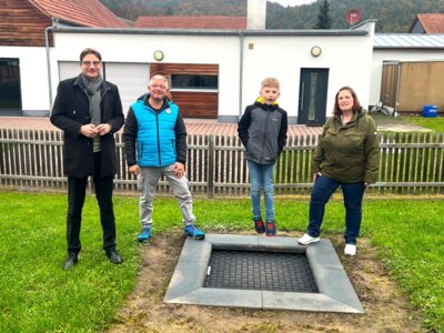 Neues Trampolin am Spielplatz Odensachsen (Bild vergrößern)