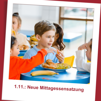 Neue Preise für Mittagessen in unseren Kindertageseinrichtungen (Bild vergrößern)
