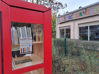 Bücherzelle am Jugendclub Nord (Bild vergrößern)
