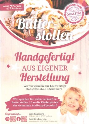 Meldung: Leckere Stollen für einen guten Zweck: Verkauf unterstützt Kindergärten