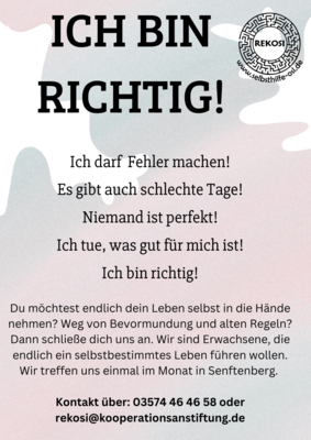 Foto zur Meldung: Neuer Gesprächskreis Erwachsene für ein selbstbestimmtes Leben