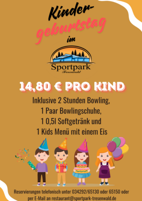 Kindergeburtstag im Sportpark Tresenwald - Bowling (Bild vergrößern)