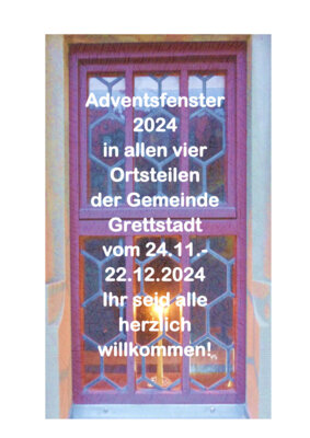 Adventsfenster in unserer Gemeinde 2024 (Bild vergrößern)