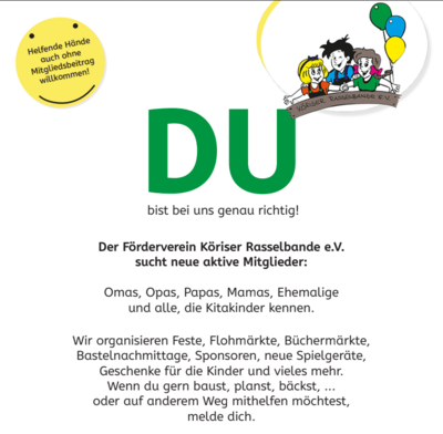 Der Förderverein sucht neue aktive Mitglieder