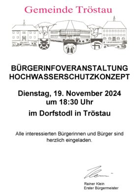 Bürgerinfoveranstaltung Hochwasserschutzkonzept