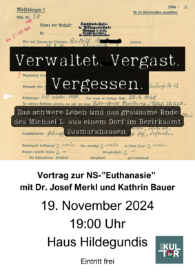 Vortrag "Verwaltet.Vergast.Vergessen" (Bild vergrößern)