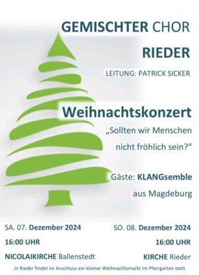 Plakat Weihnachtskonzert