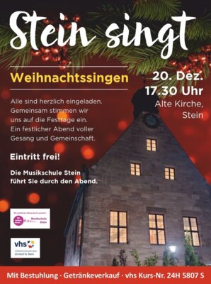 "Stein sing" - Weihnachtssingen am 20.12.24 (Bild vergrößern)