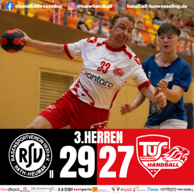 Meldung: RSV Rath/Heumar II : 3.Männer - 29:27 [Spielbericht]