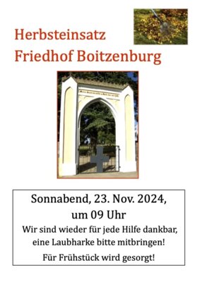 Arbeitseinsatz Friedhof Boitzenburg (Bild vergr&ouml;&szlig;ern)