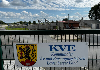 Hinweis des Kommunalen Ver- und Entsorgungsbetriebes (KVE) (Bild vergrößern)
