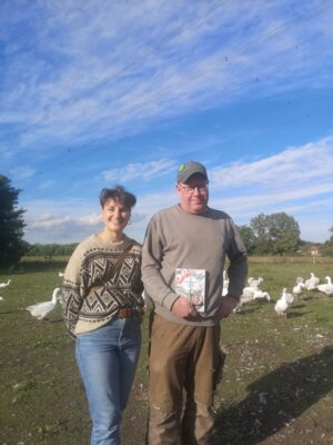 Zu Besuch auf dem Hof von Landwirt Thomas Domin (Bild vergrößern)