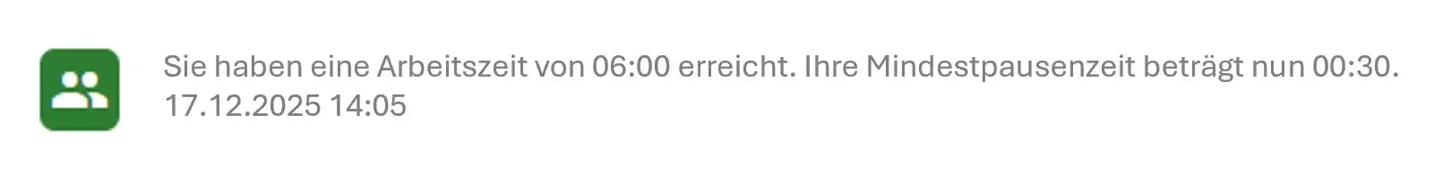 Pausenwarnung