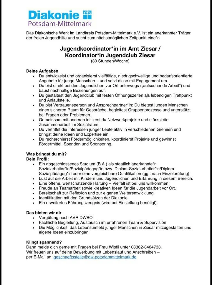 Stellenanzeige
