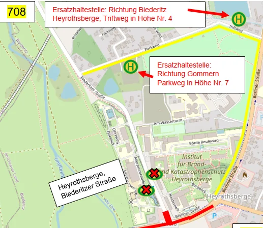 Ersatzhaltestellen Heyrothsberge