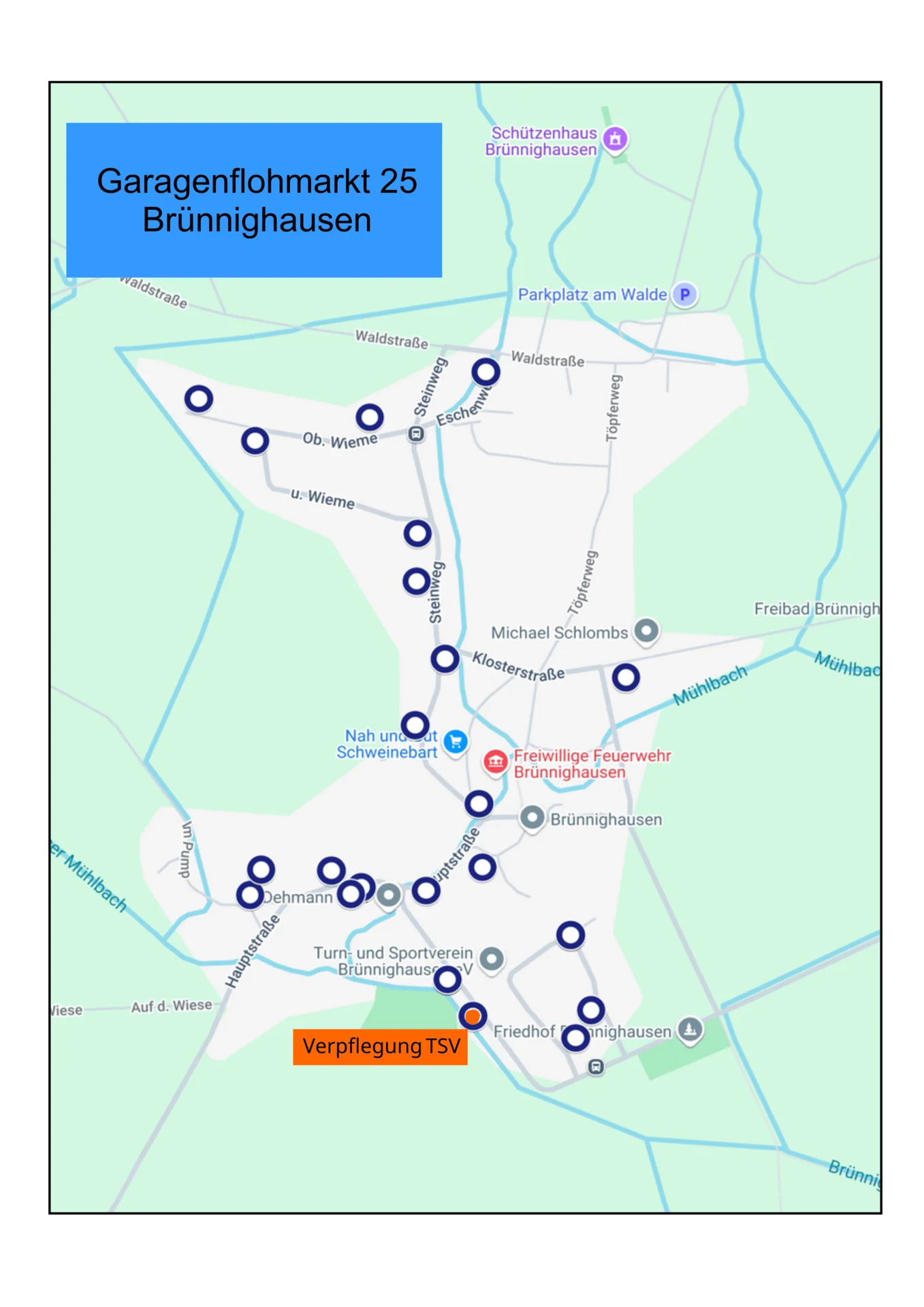 Karte Garagenflohmarkt