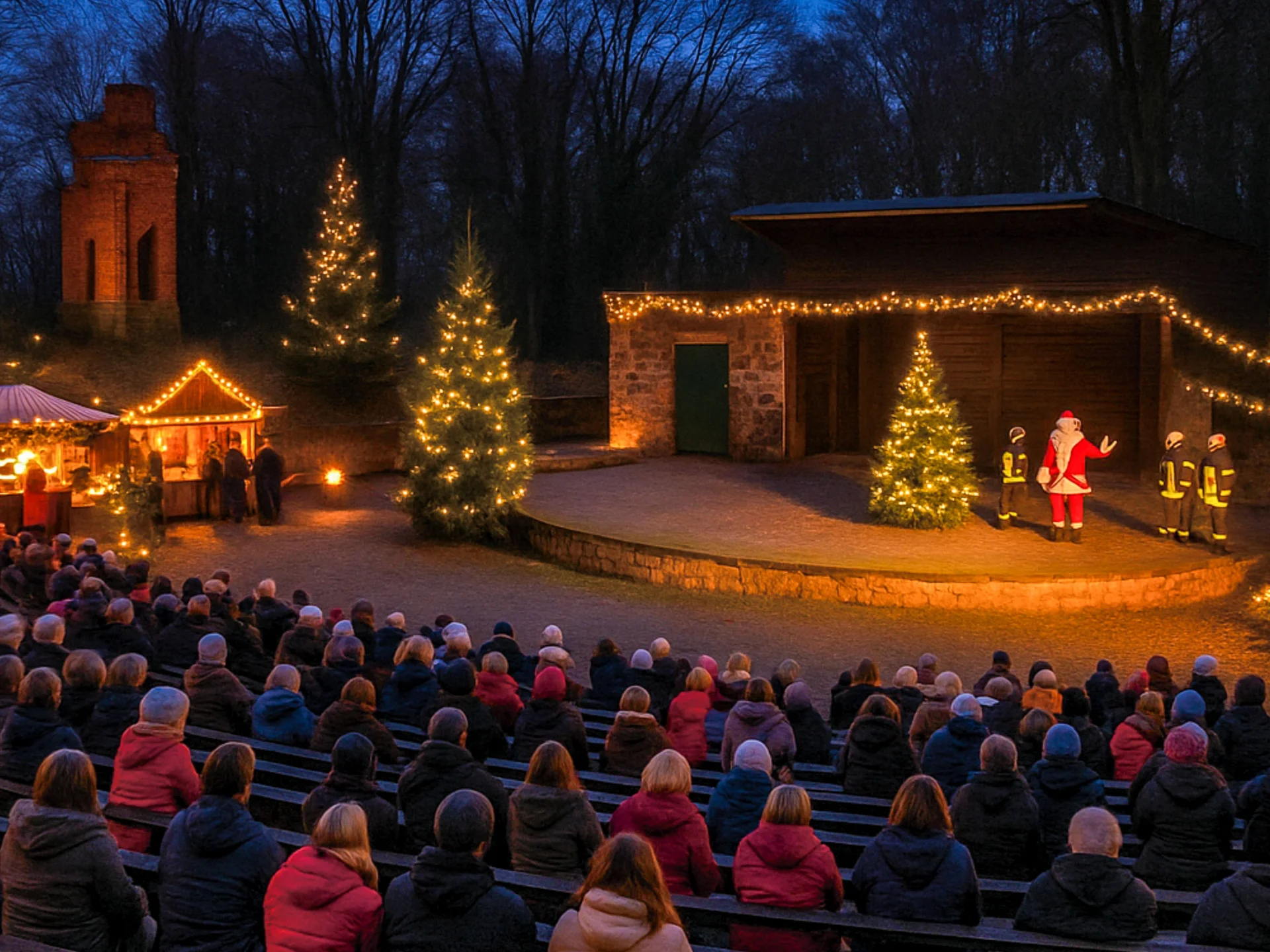 Der Nikolaus gerät diesmal auf dem Trappenberg in Schwierigkeiten. Bildquelle: KI
