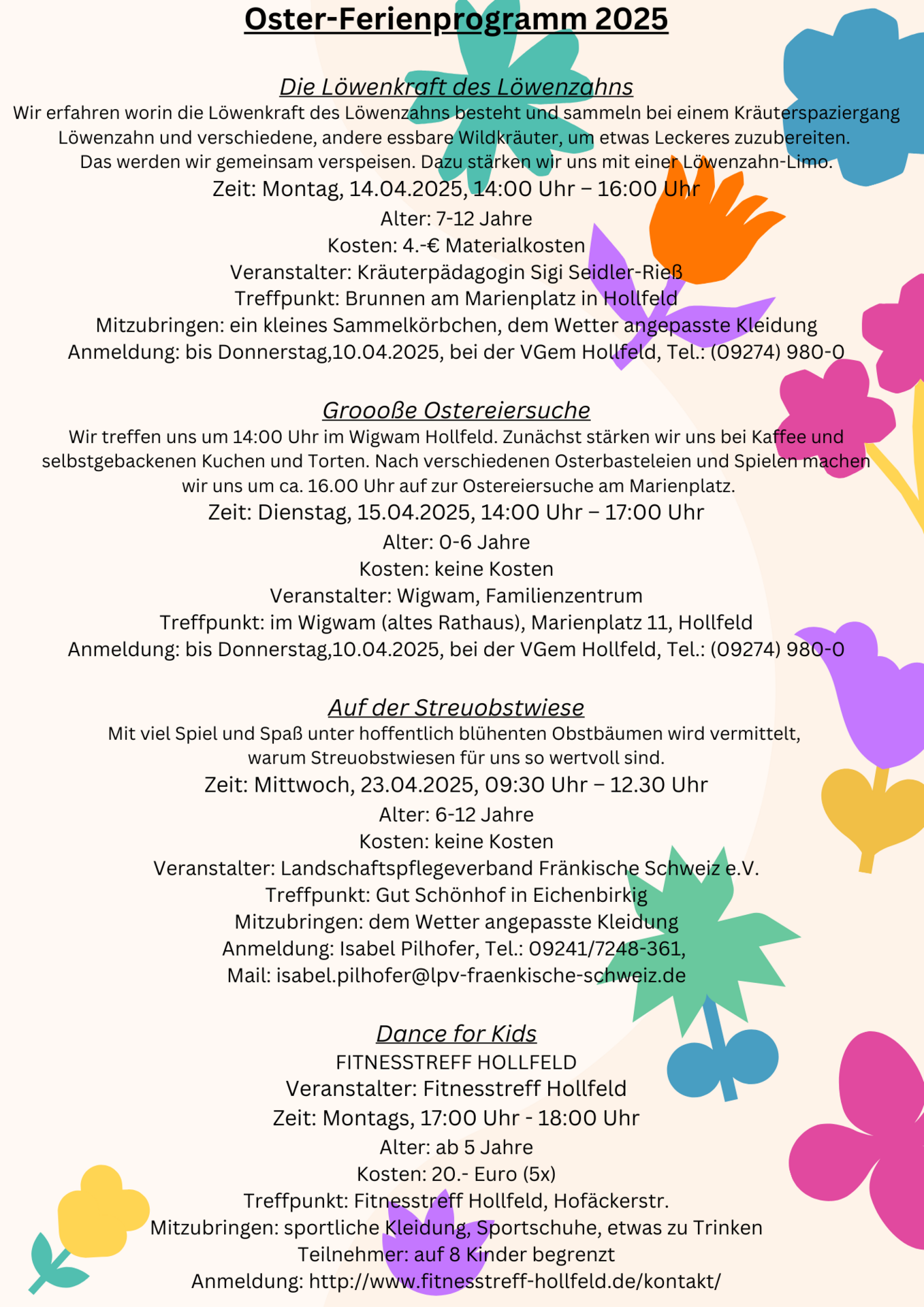 Oster-Ferienprogramm 2025