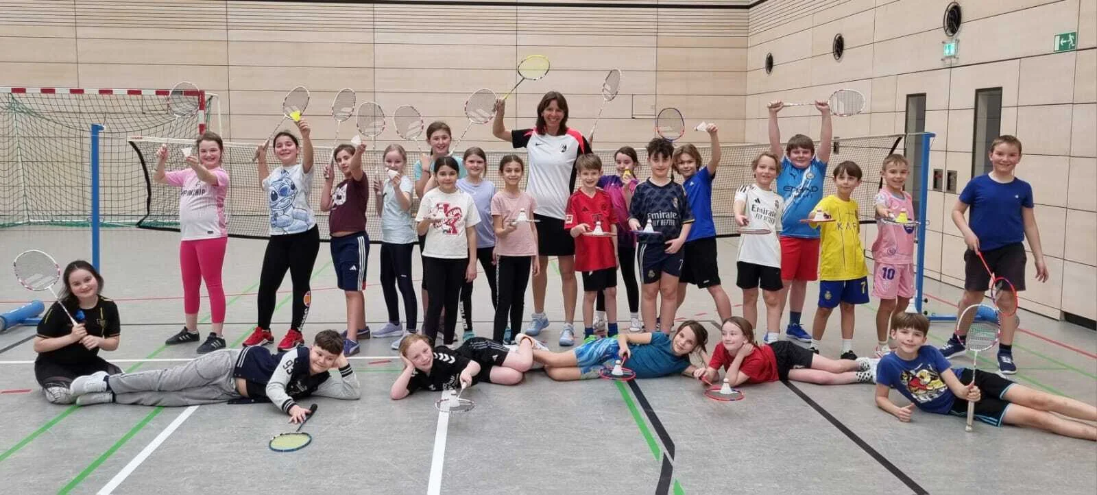 Badminton mit Nicole Grether, Klasse 4b