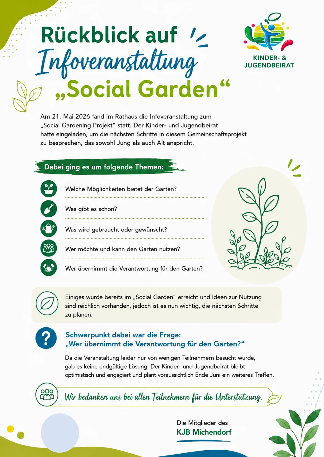 Informationen zum Social Garden