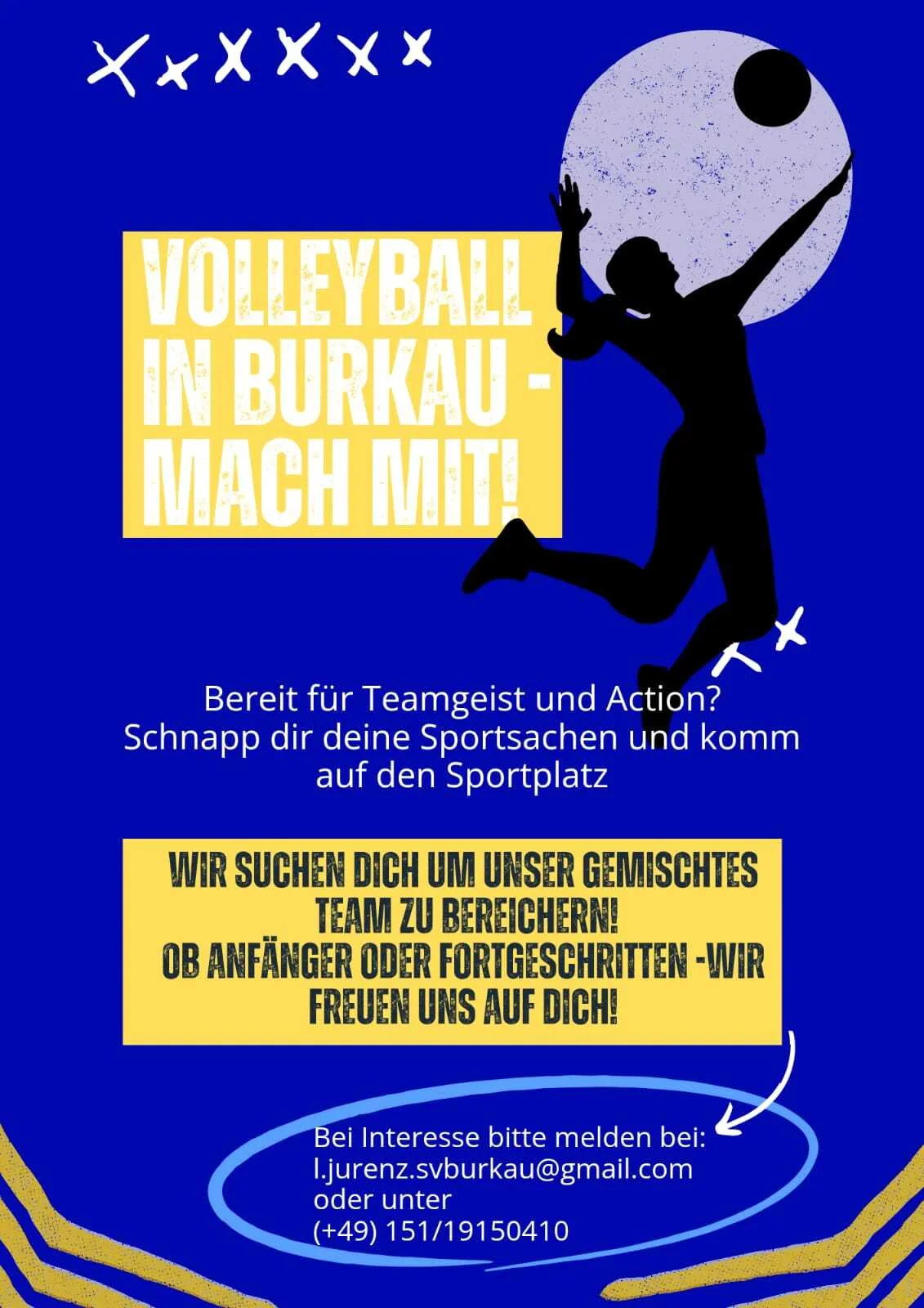 Flyer Volleyballverein sucht Mitglieder