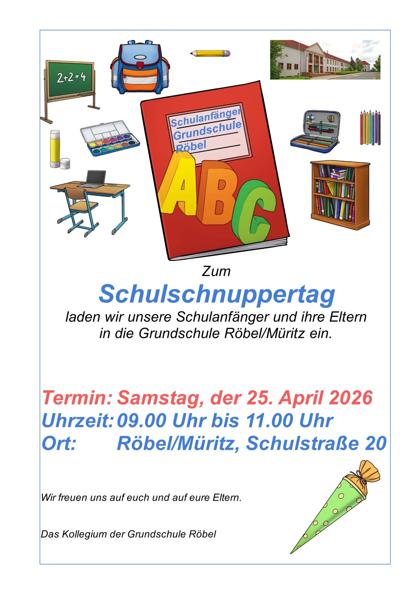 Flyer Schulschnuppertag Grundschule Röbel-1
