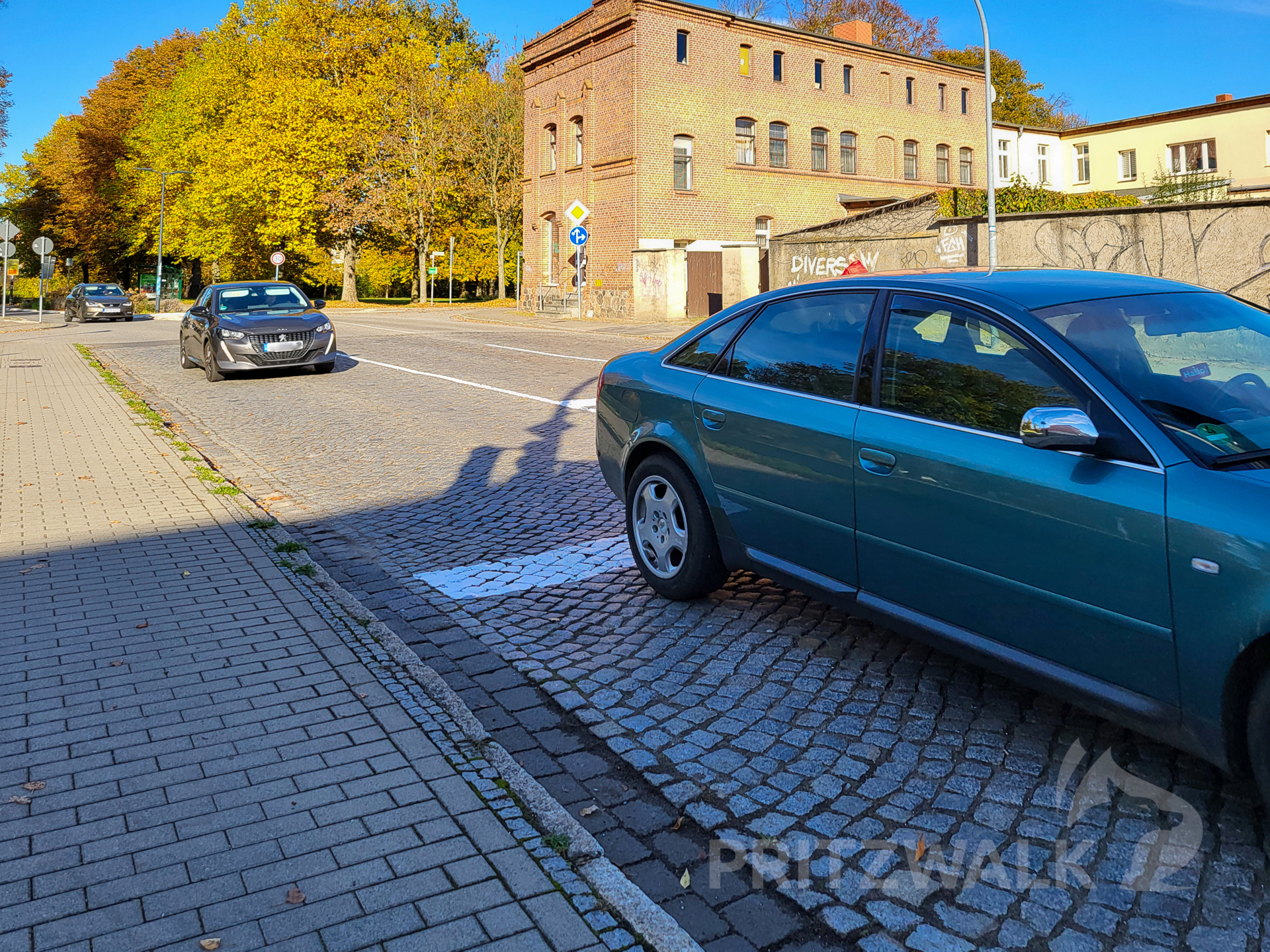 Die neue Markierung aus Richtung Norden. Foto: Beate Vogel