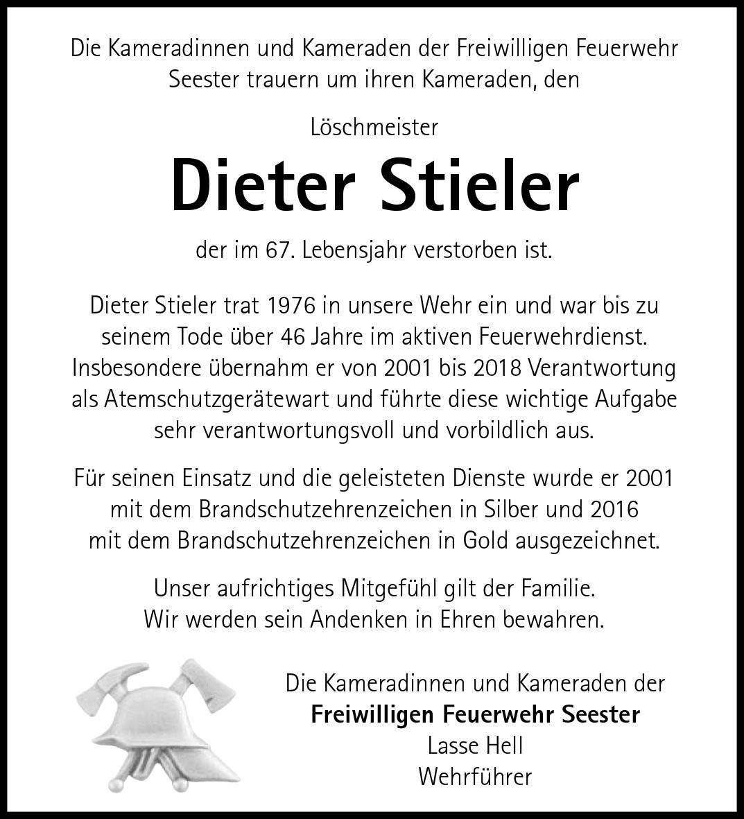 Nachruf LM Dieter Stieler