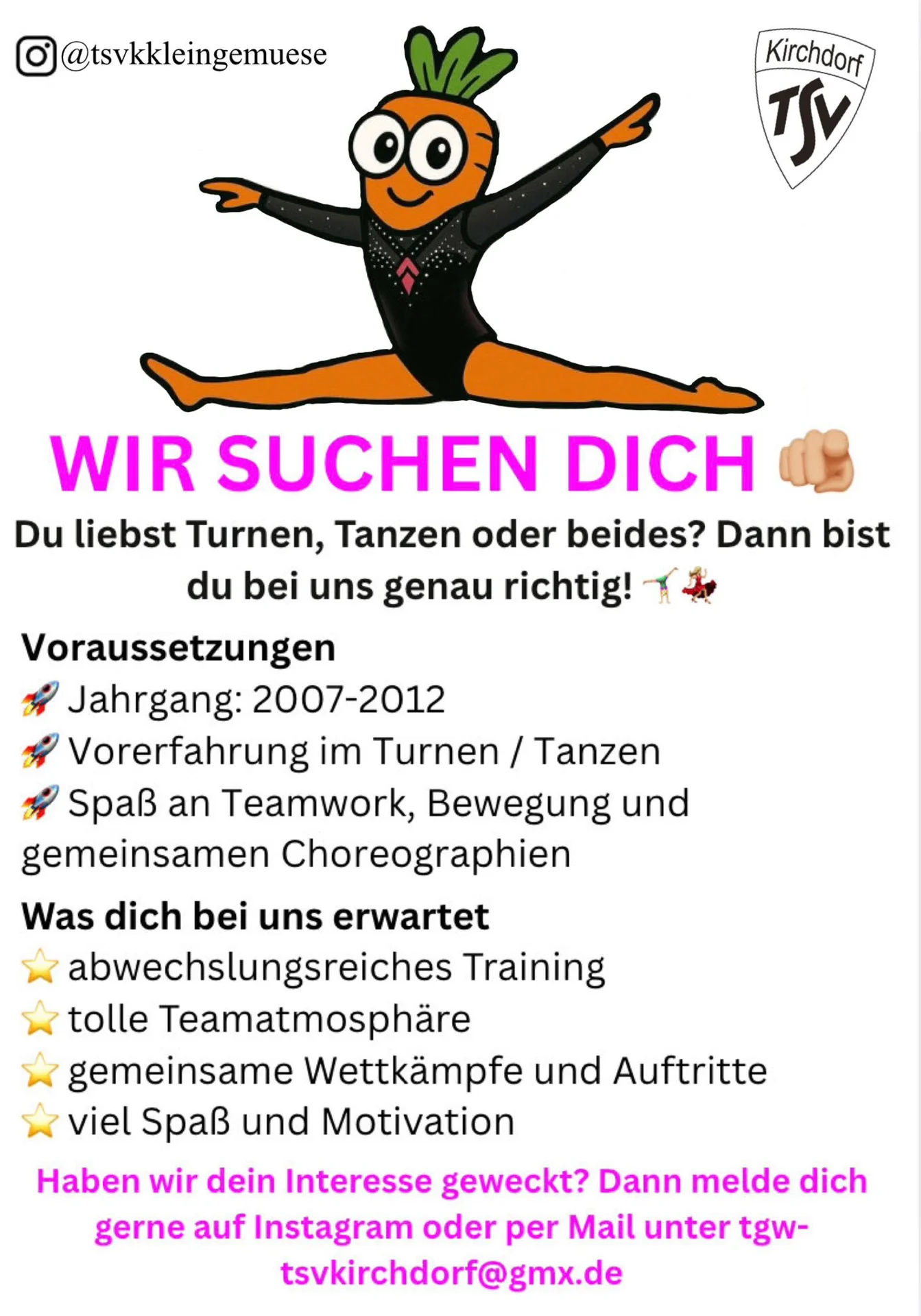 Wir suchen dich TSVKleingemüse