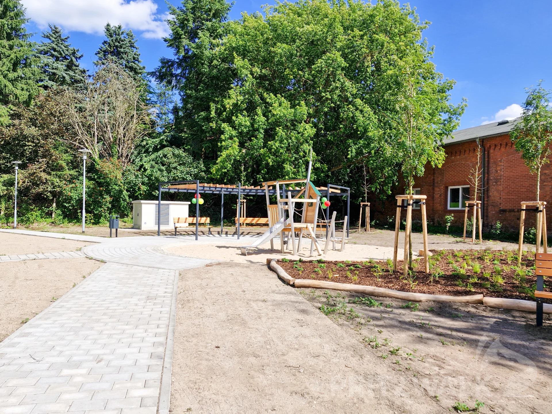 Auf dem Hof entstand ein neuer Spielplatz. Foto: Stadt Pritzwalk