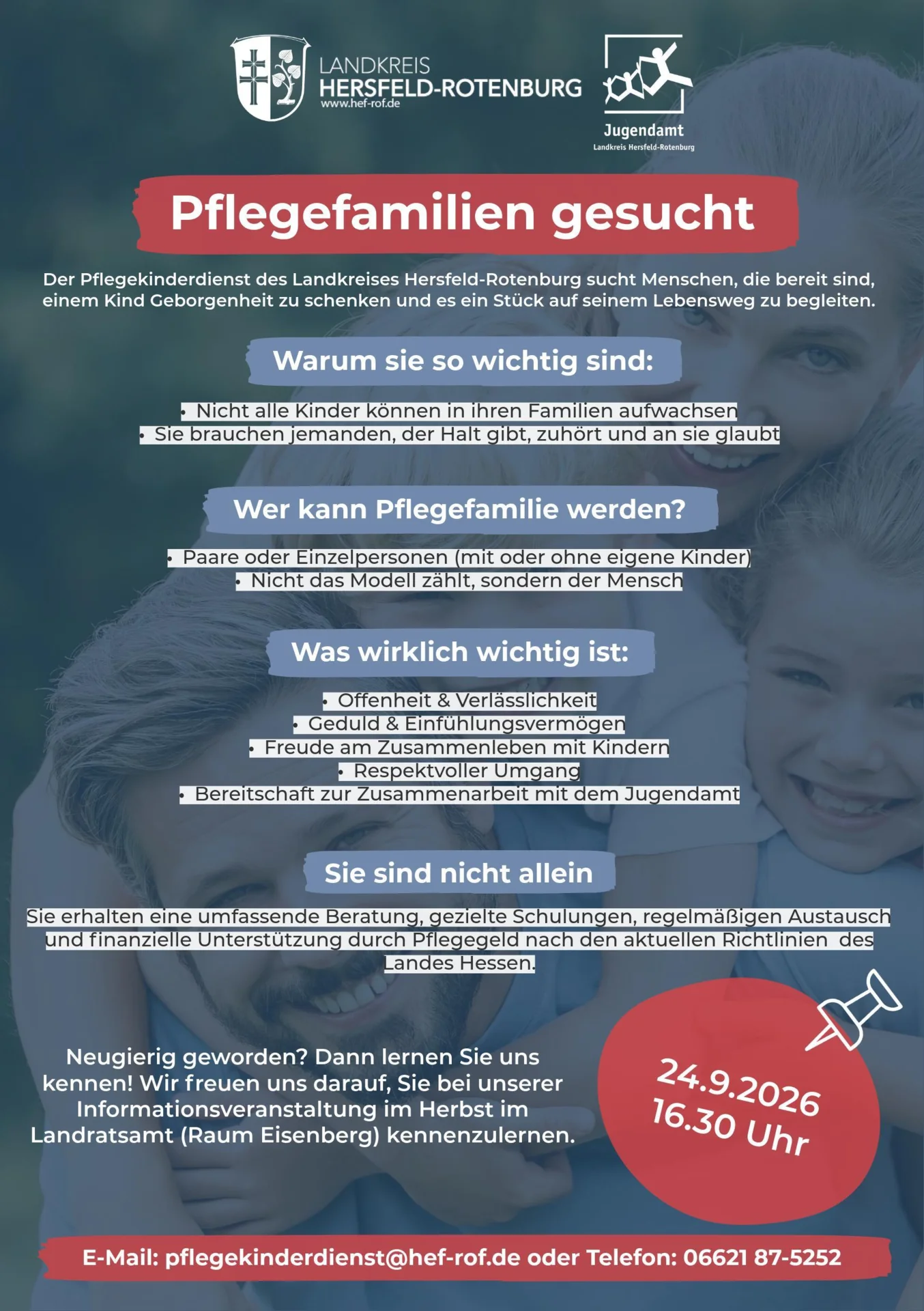 Pflegefamilien gesucht