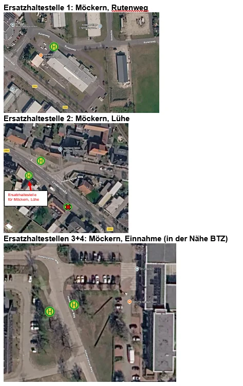 Ersatzhaltestellen Möckern