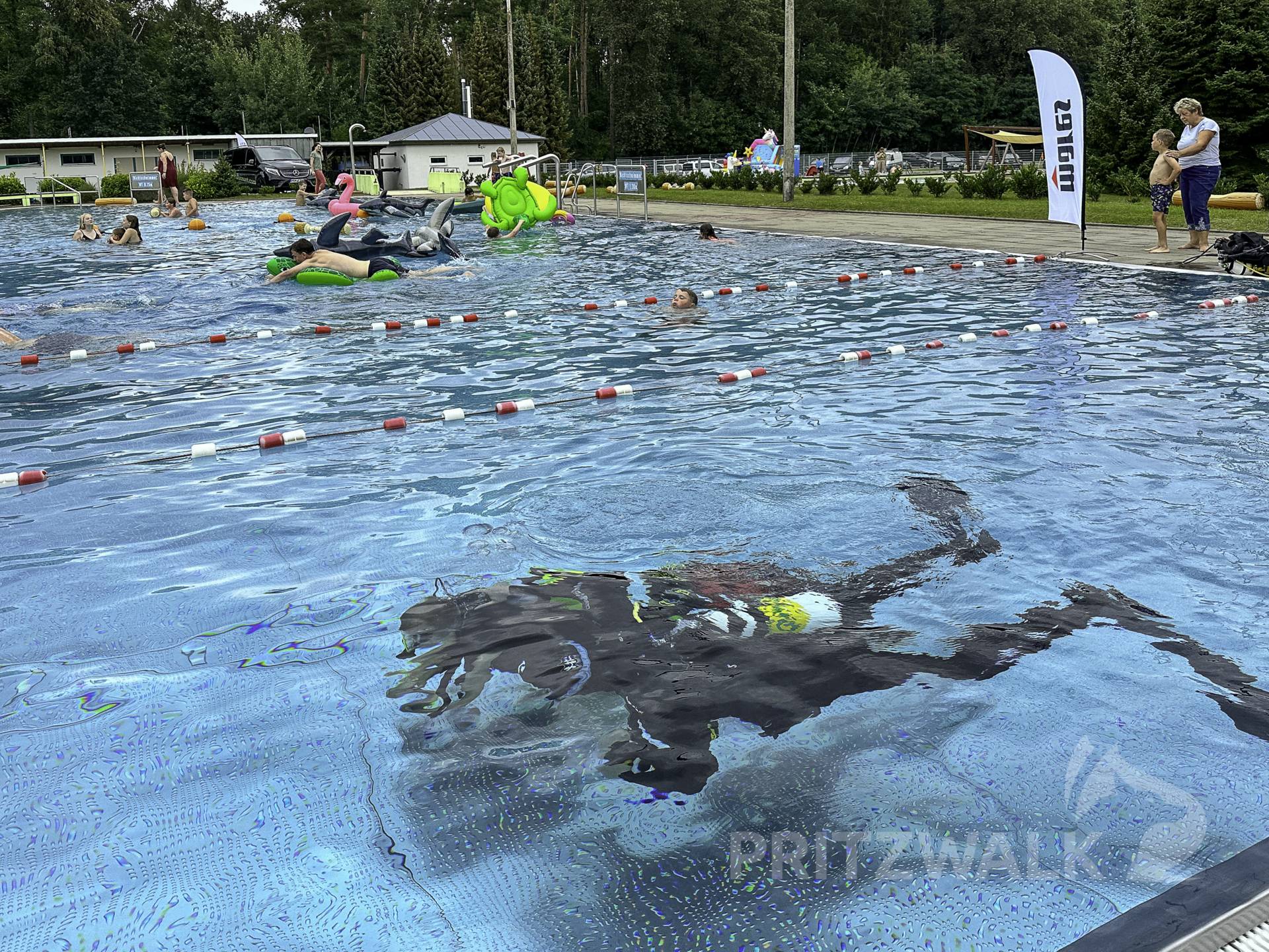 Schnuppertauchen ist im tiefen Becken beim Neptunfest auch möglich. Foto: Katja Zeiger