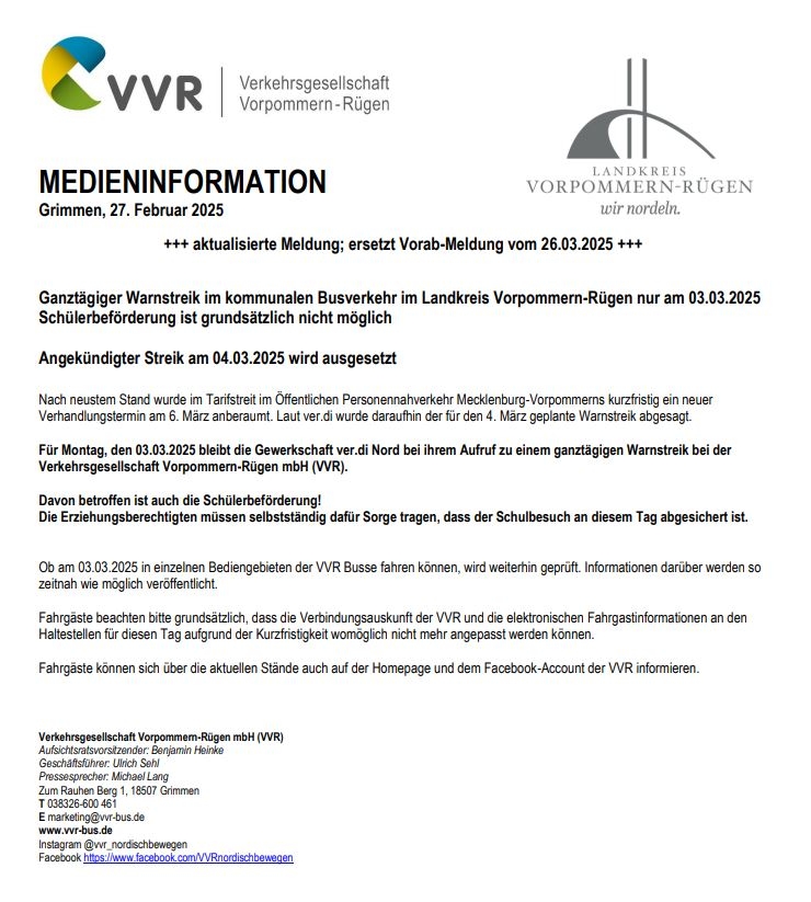 Warnstreik 03.03.2025