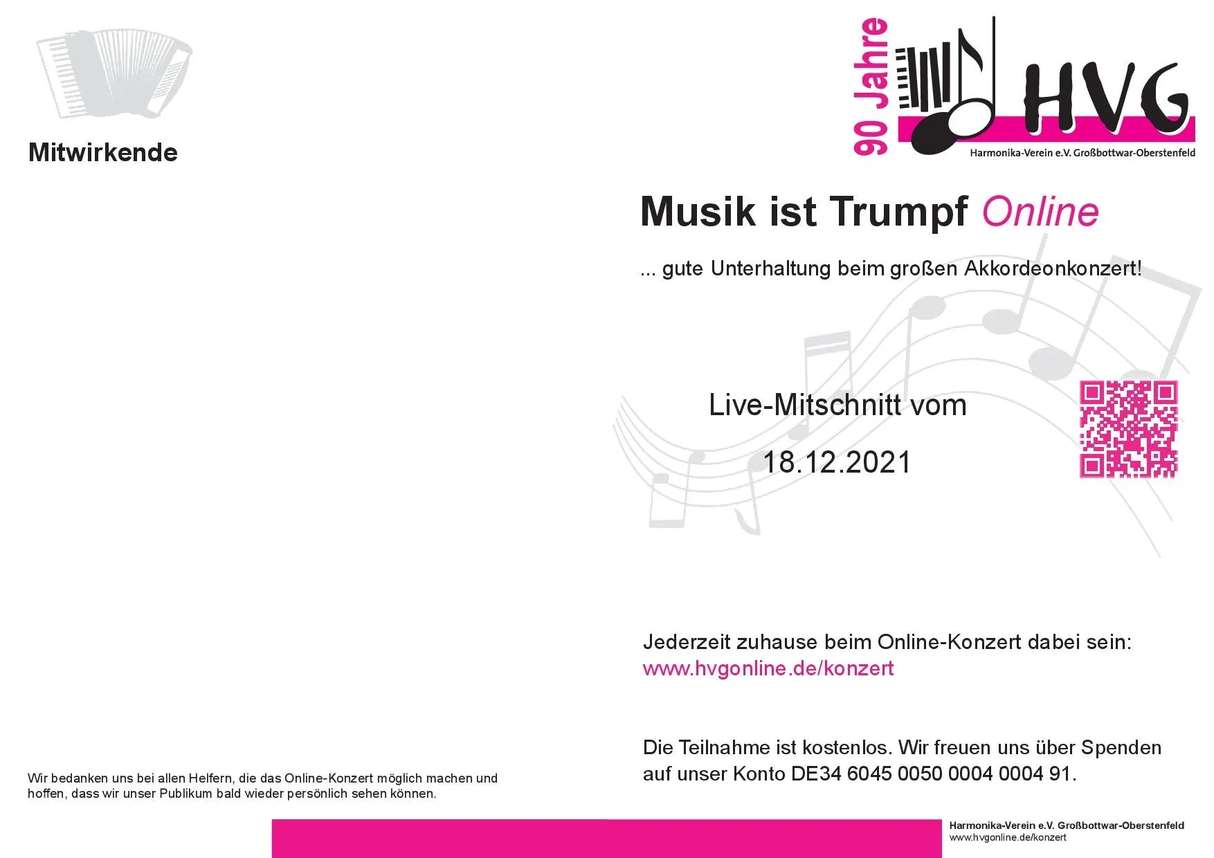 Konzertprogramm