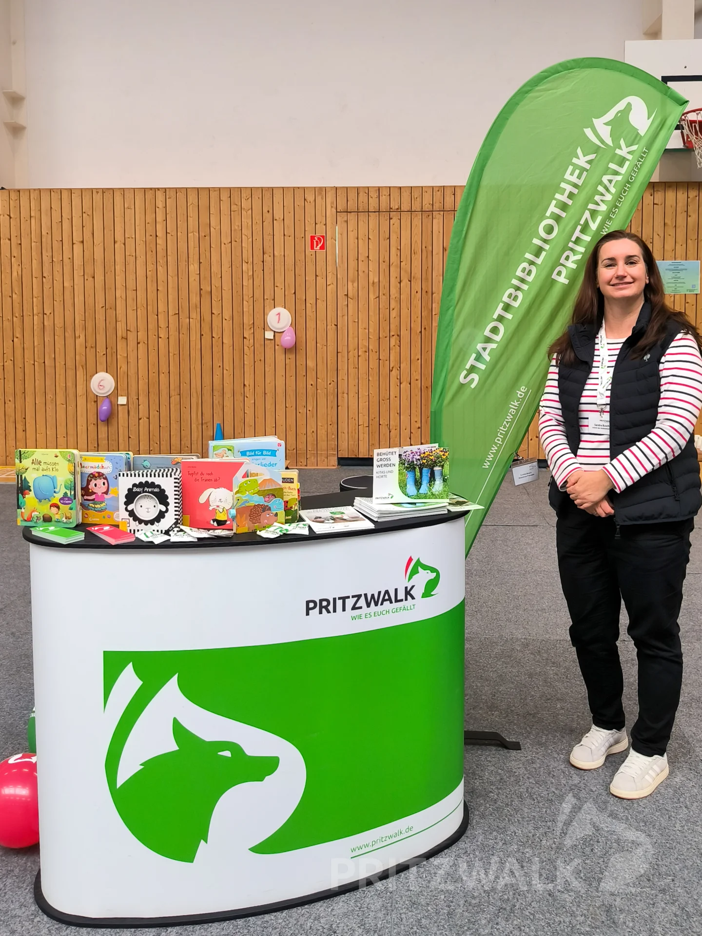 Sandra Busch präsentierte Angebote rund ums Kind bei der „BabyLocal“-Messe in Bad Wilsnack. Foto: Stadt Pritzwalk