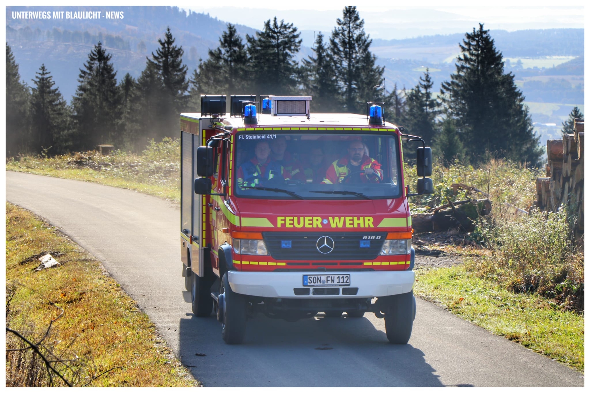 Bei der Anfahrt zum Gebäude auf dem Bleßberg