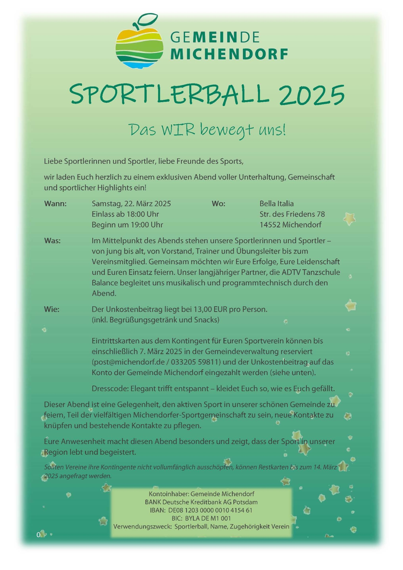 Einladung Sportlerball