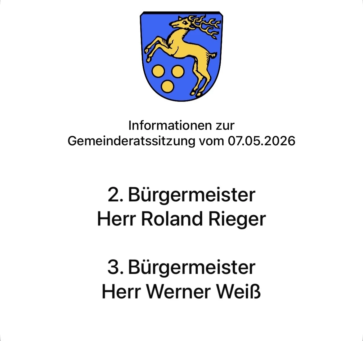 Information aus GR Sitzung