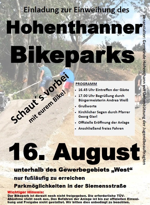 Eröffnung Bikepark