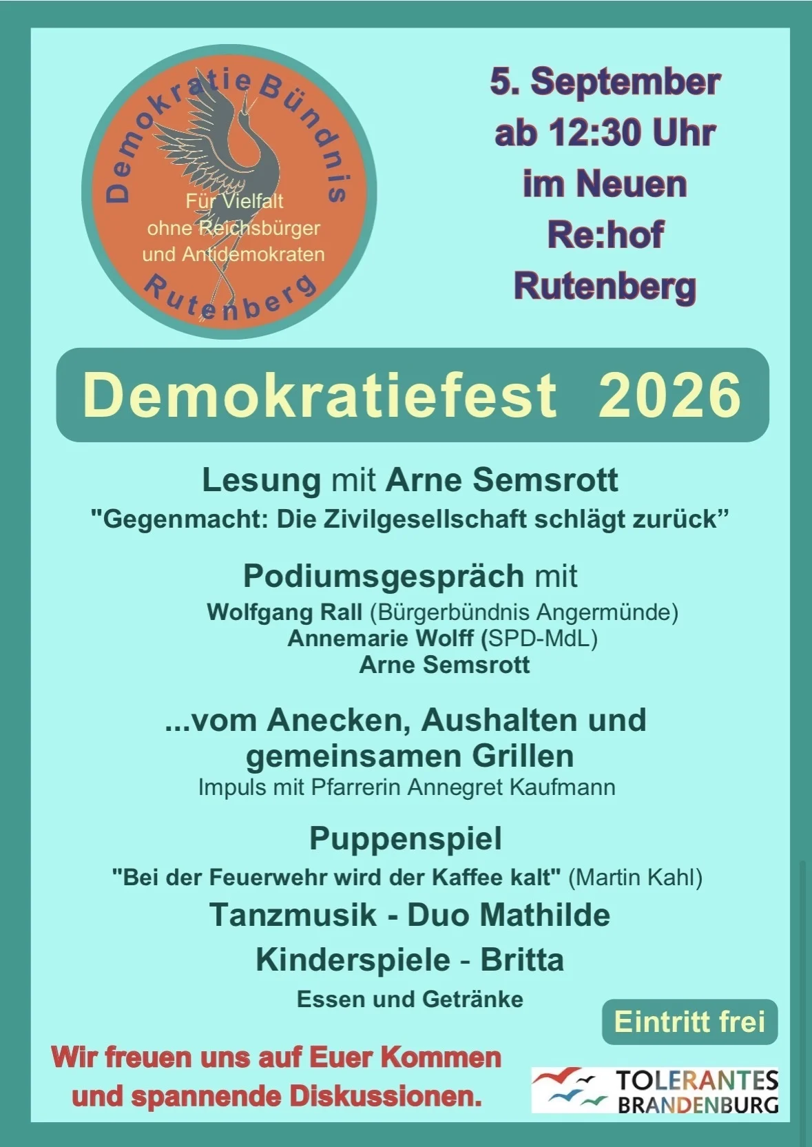 Demokratiefest in Rutenberg