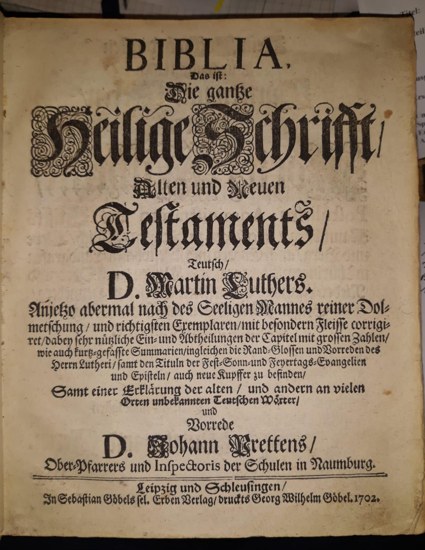 Bibel Naumburg 1702